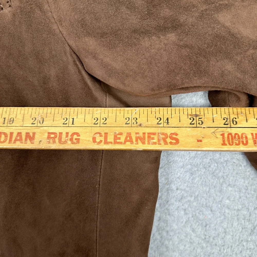 Lauren Ralph Lauren Blazer Mens 48L Slim Brown Suede 100% Leather Sport Coat